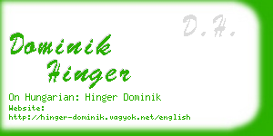 dominik hinger business card